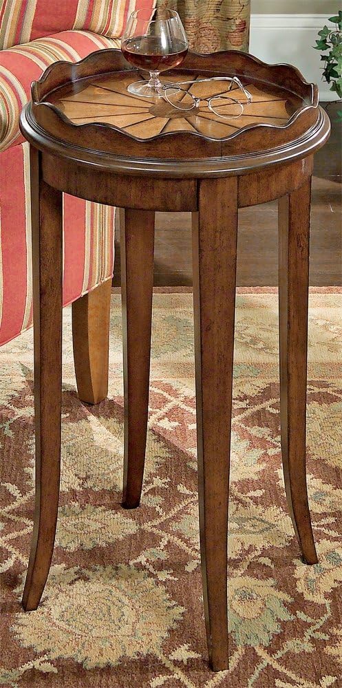 Plantation Cherry Scalloped End Table