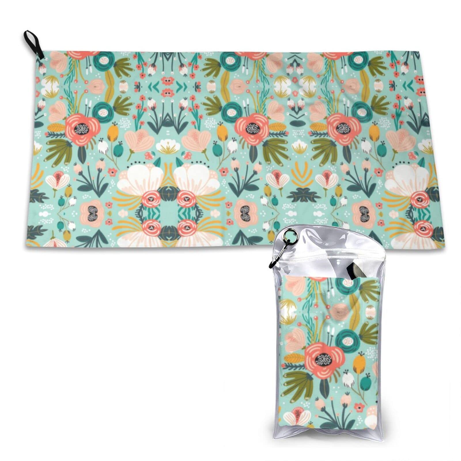 WXWJSHMGC Flowers Print Cooling Towel, Gym Towel,Cooling Towels For Neck, Soft Breathable Travel Cool Towel,Sports Towels For Gym,Camping