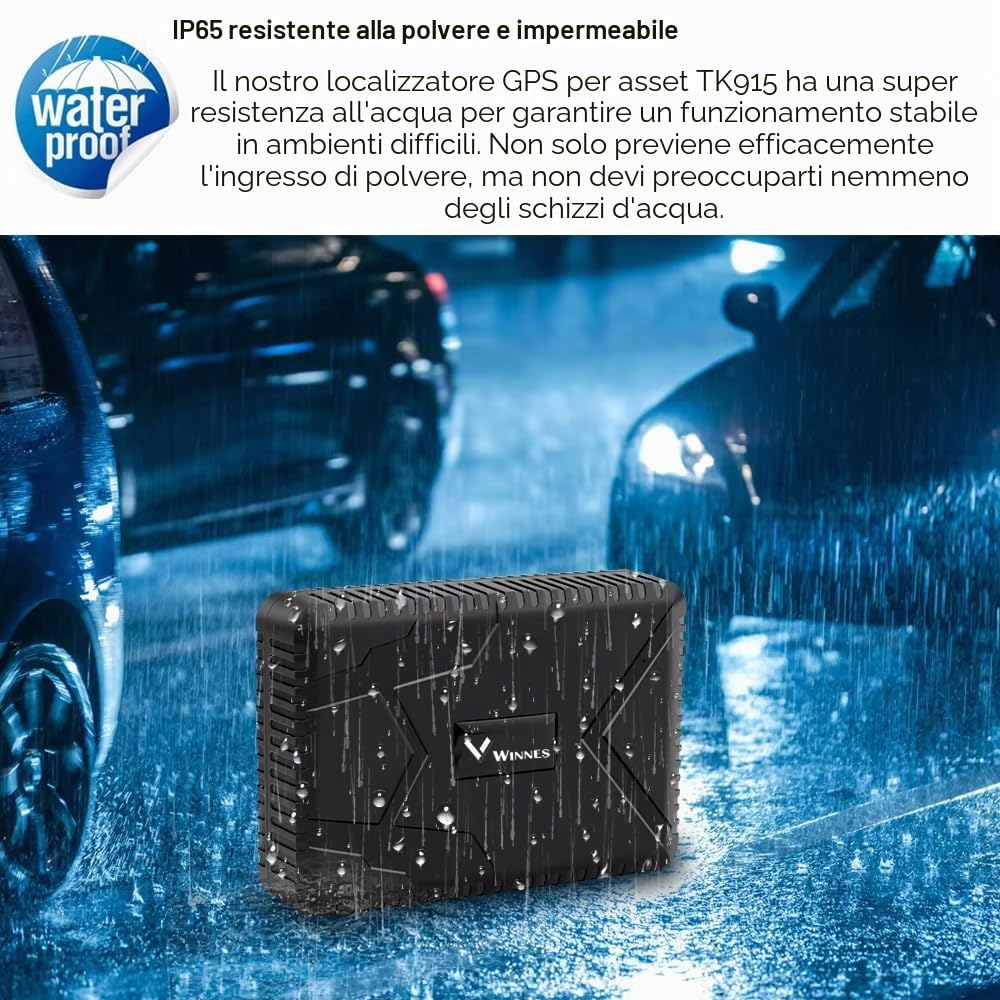 Localizzatore GPS per Auto, Moto e Altri Veicoli, GPS Tracker con Potente Magnete, Batteria 10000mAh App Senza Abbonamento,120 Giorni in Modalità Standby, Tracciamento in Tempo Real, APP/SMS Allarmi