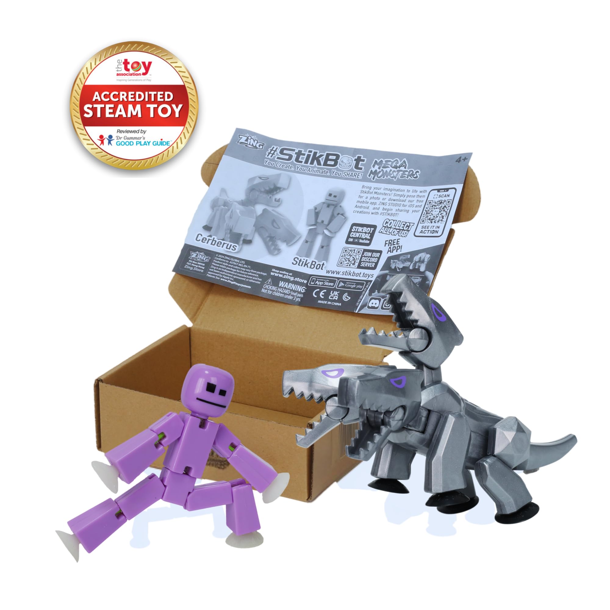 Amazon.com: Zing StikBot & Mega Monster Stop-Motion Animation Pack