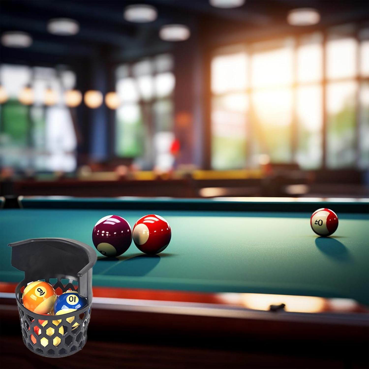 Pool Table Billiards Pockets Replacement: 6 Pcs Billiard Basket Web, Durable Plastic Billiard Ball Storage Basket, Pool Table Accessories Kit, Pool Tables Replacement Parts Billiards Table Net