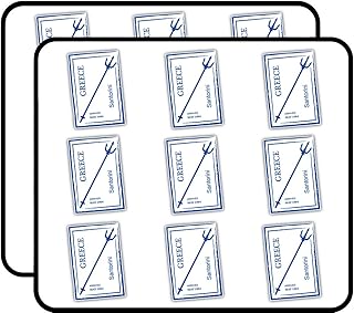 Greece Passport Stamp Retro Santorini 2" 18 Pack Planner Calender Scrapbooking Crafting Stickers