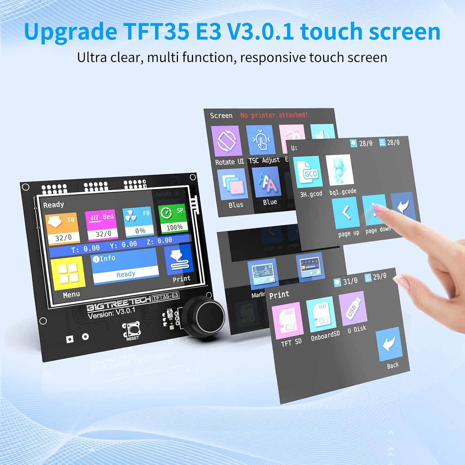 BIGTREETECH Display touchscreen TFT35 E3 V3.0 RepRap Smart Controller Panel compatibile con SKR V1.3 SKR PRO Board per stampante 3D Ender 3 / CR10