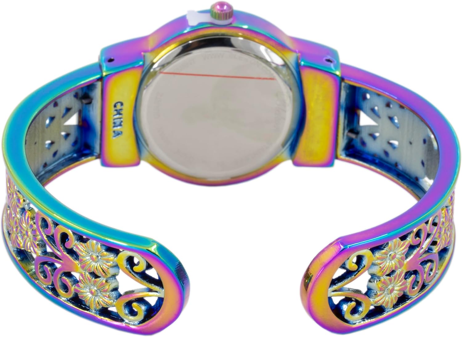 Blekon Collections Japanese Quartz Women's 28mm Case Elegantly Designed Cuff Bangle Watch