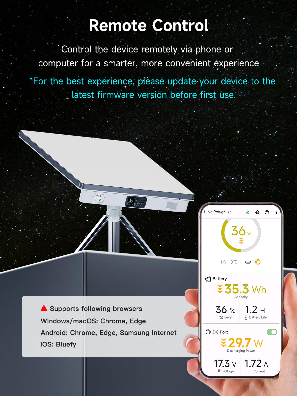 Starlink Mini Battery Pack LinkPower 2, batteria esterna da 99 Wh per Starlink Mini, durata di 5 ore, supporta bypass, ingresso di ricarica DC/Magnetic DC/USB-C, uscita di scarico USB-C