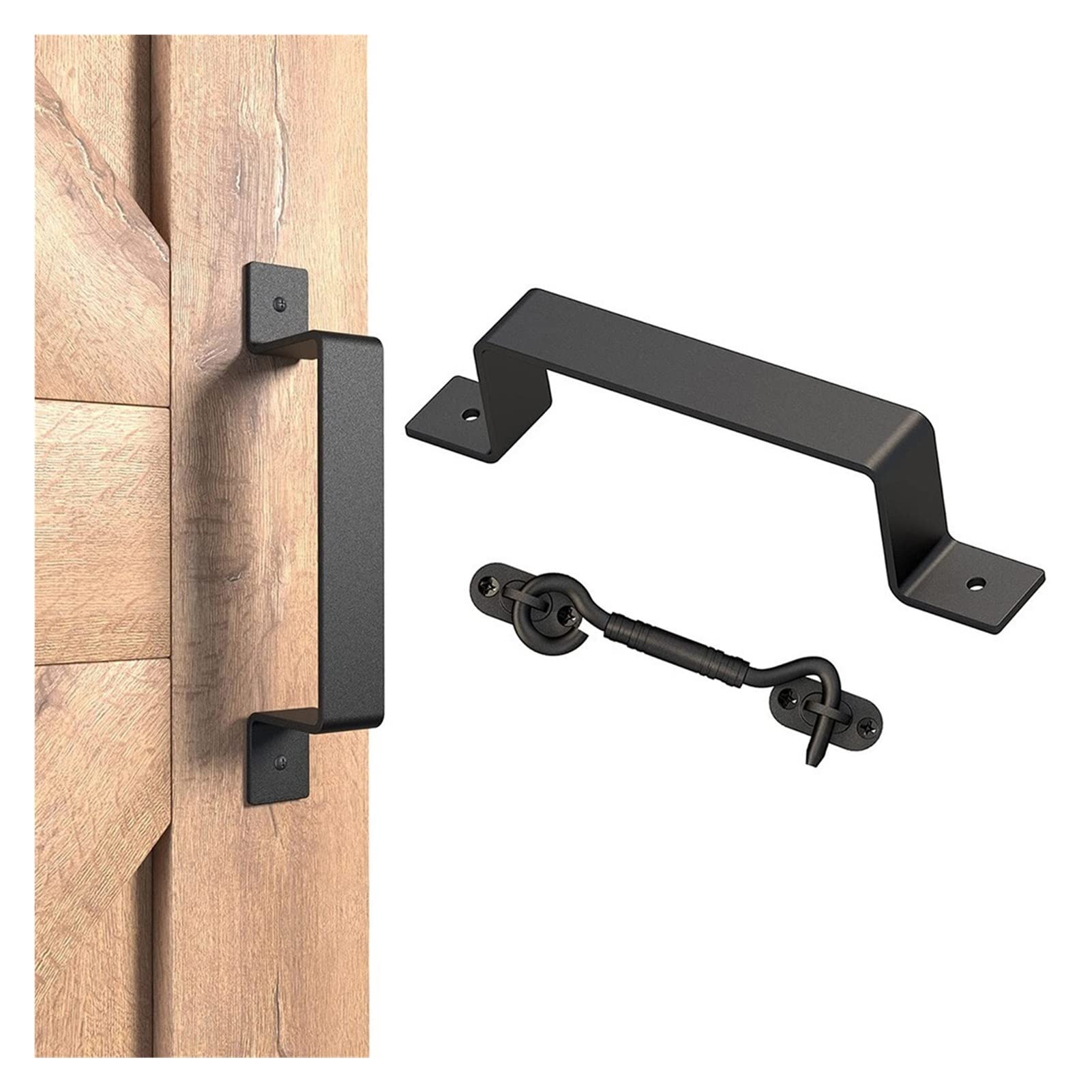 Sliding Door Hardware Sliding Barn Pull Door Handle Heavy Duty Garden Gate Garage with Latch Lock Entrance Door Pull Handle Home Hardware Door