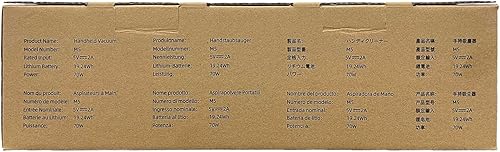 Miniatura 12 de Brigii Aspiradora para grietas, mini aspiradora inalámbrica, aspiradora de mano 2 en 1 y plumero de aire, ligera, 0.88 libras, USB-C recargable, M5