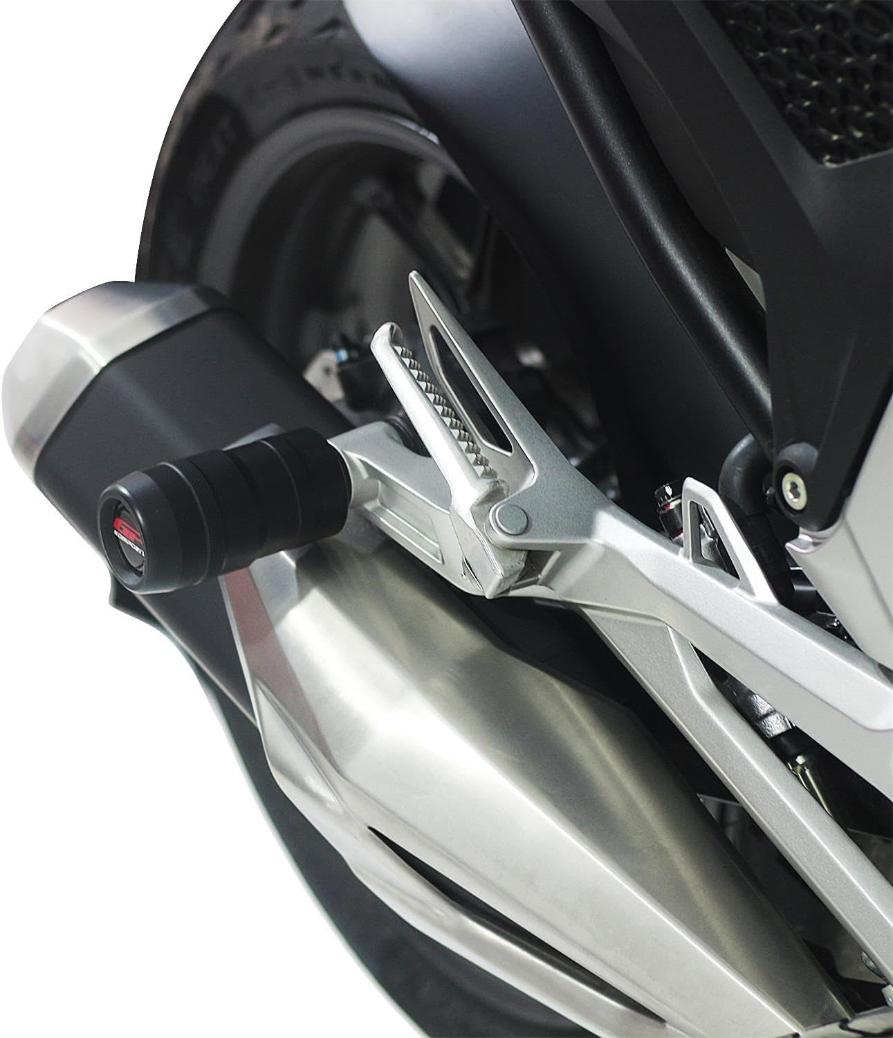 GP Kompozit Exhaust Crash Frame Slider Black Compatible for Honda NC700S / NC750S / NC700X / NC750X 2012-2024