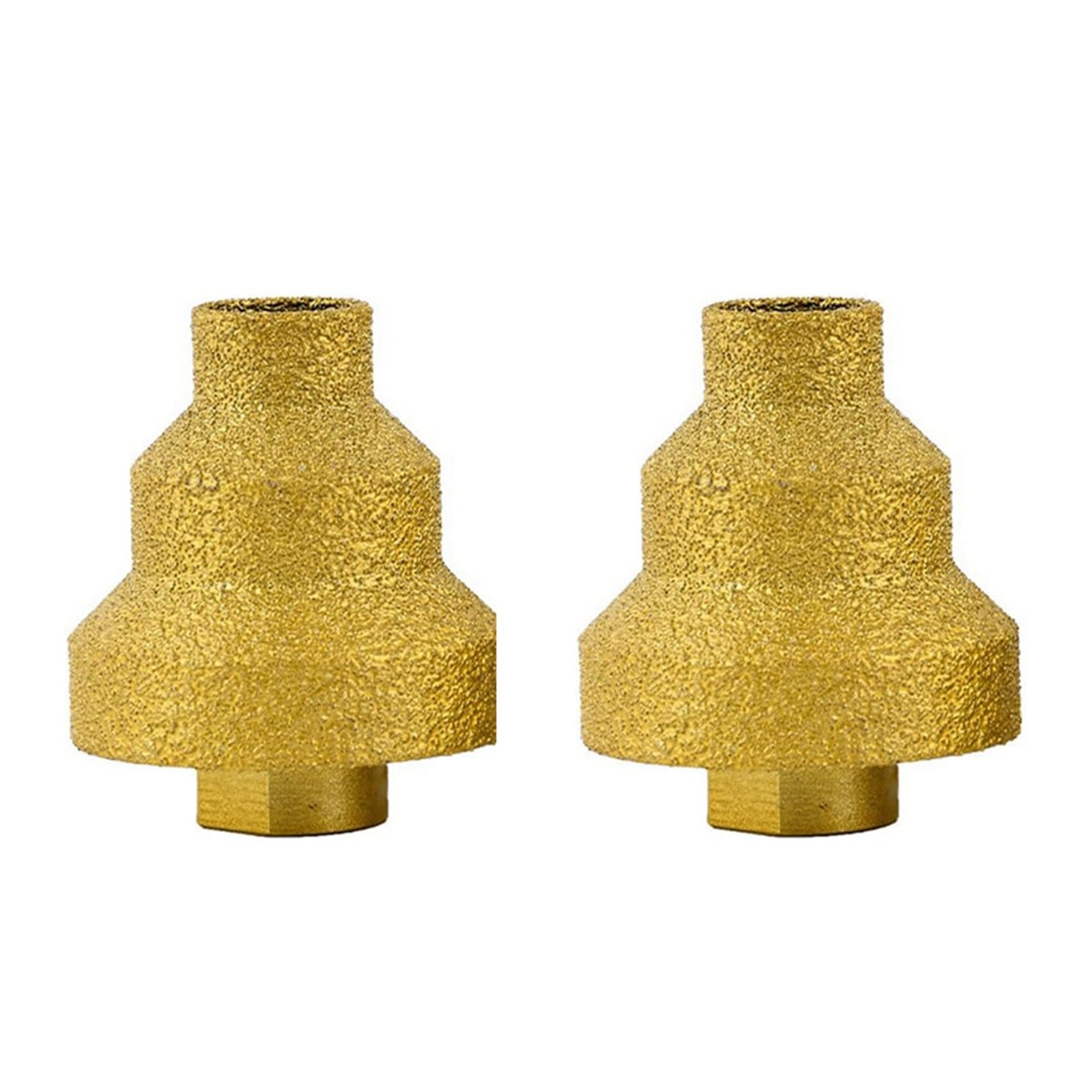 Jnchdghwa As Shown 2Pcs 20-35-50Mm Chamfer Drill Bit Angle Grinder Saw M10 Thread For Enlarge Marble Tile Masonry Concrete