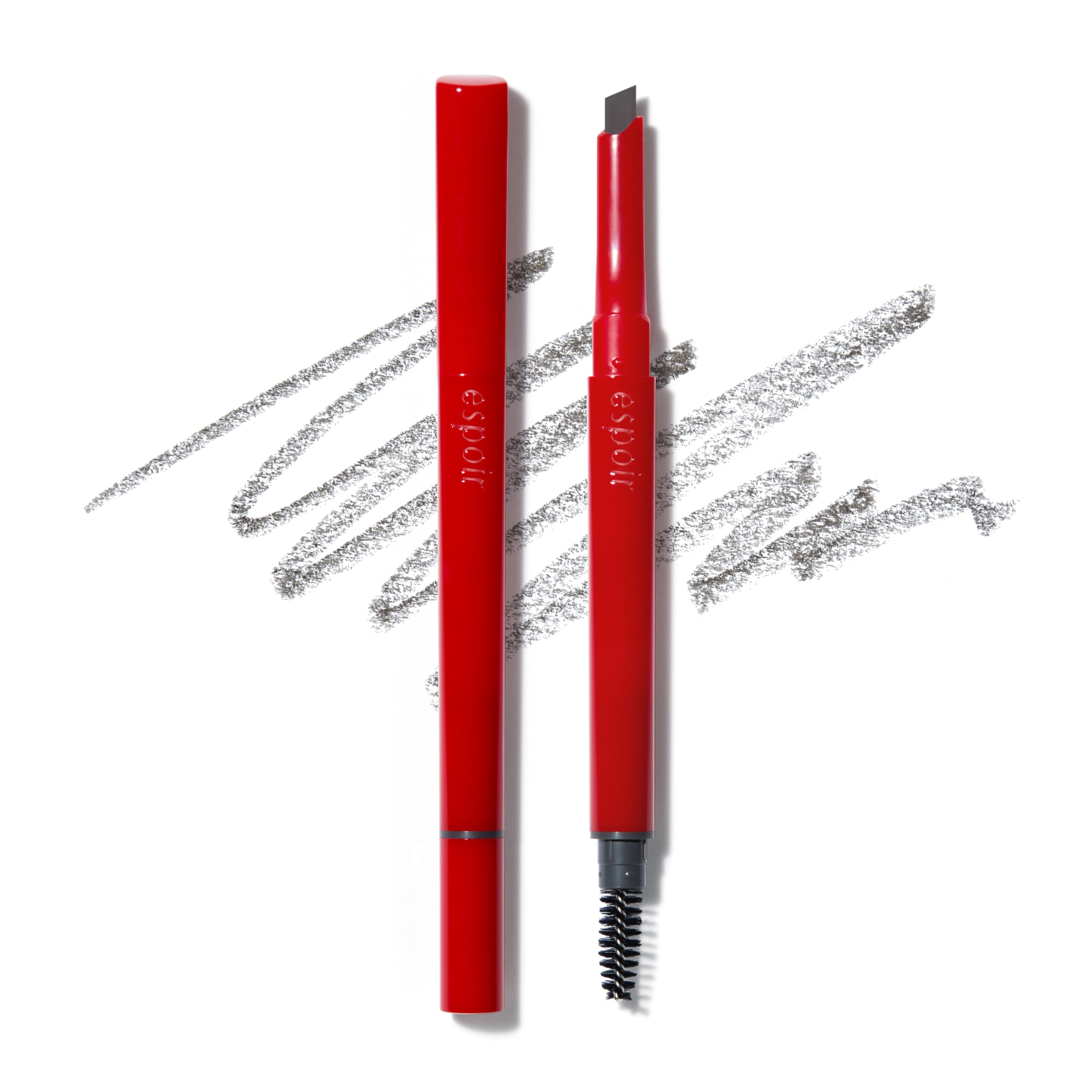 Espoir The Brow Easy Shaping Pencil #2 Cool Gray | Elaborately Designed Leaf-shaped Eyebrow, Quick and Easy to Draw Fine Lines, Long-lasting Sharp Tip & Natural Color Shades, Korean Makeup