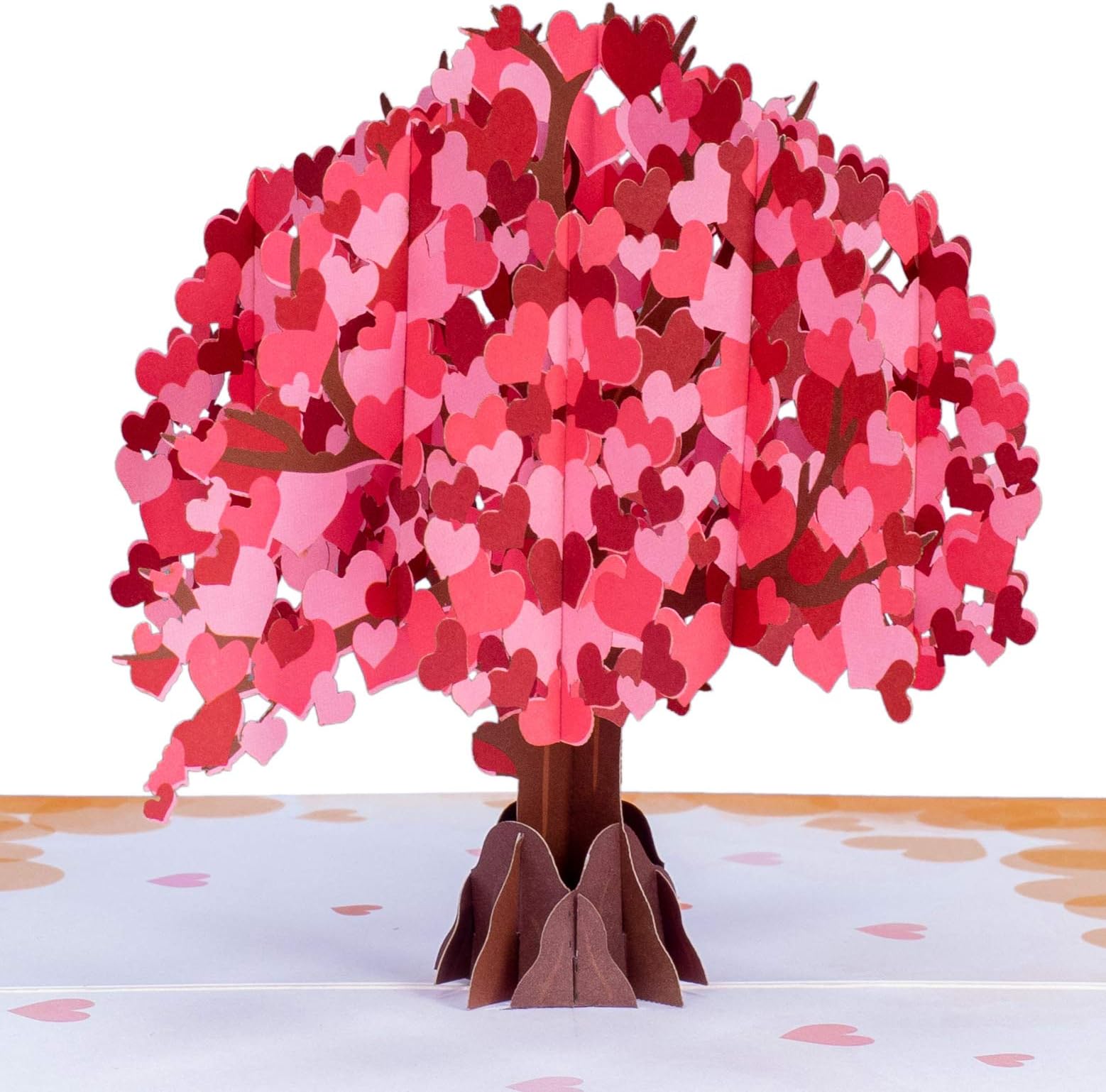 Paper Love 3D Heart Tree Pop Up Valentine's Day Card, For Valentines Day, Birthday, Anniversary, Wedding, All Occasions - 5" x 7" Cover - Includes Envelope and Note Tag