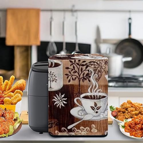 Miniatura 6 de FKELYI Funda para freidora de aire vegetal, cubierta de polvo lavable para freidora de aire, funda protectora para cafetera, para electrodomésticos,