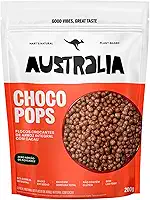 Hart's Natural ChocoPops Australia Chocolate | Cereal Matinal Sem Adição de Açucar, Sem Glúten, Sem Lactose, Vegano | 100% Natural | Alto em Fibras | 200g