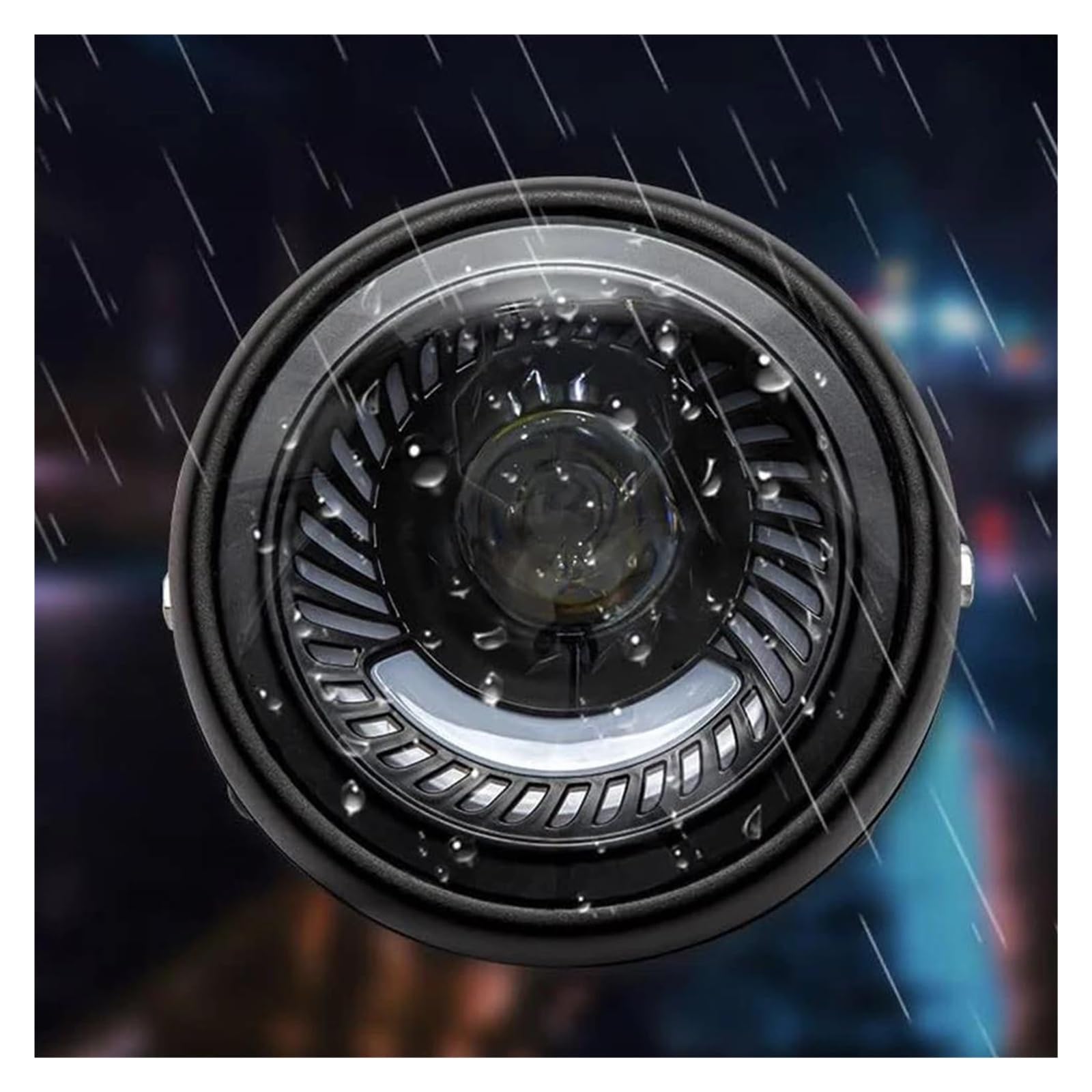 Anteriore Faro Faro Anteriore A LED Per Moto Da 6,5 ​​pollici, Rotondo Retrò, 12 V, 26 W, 6500 K, Con Kit Di Staffe, Parti Modificate Fanale Moto Anteriore