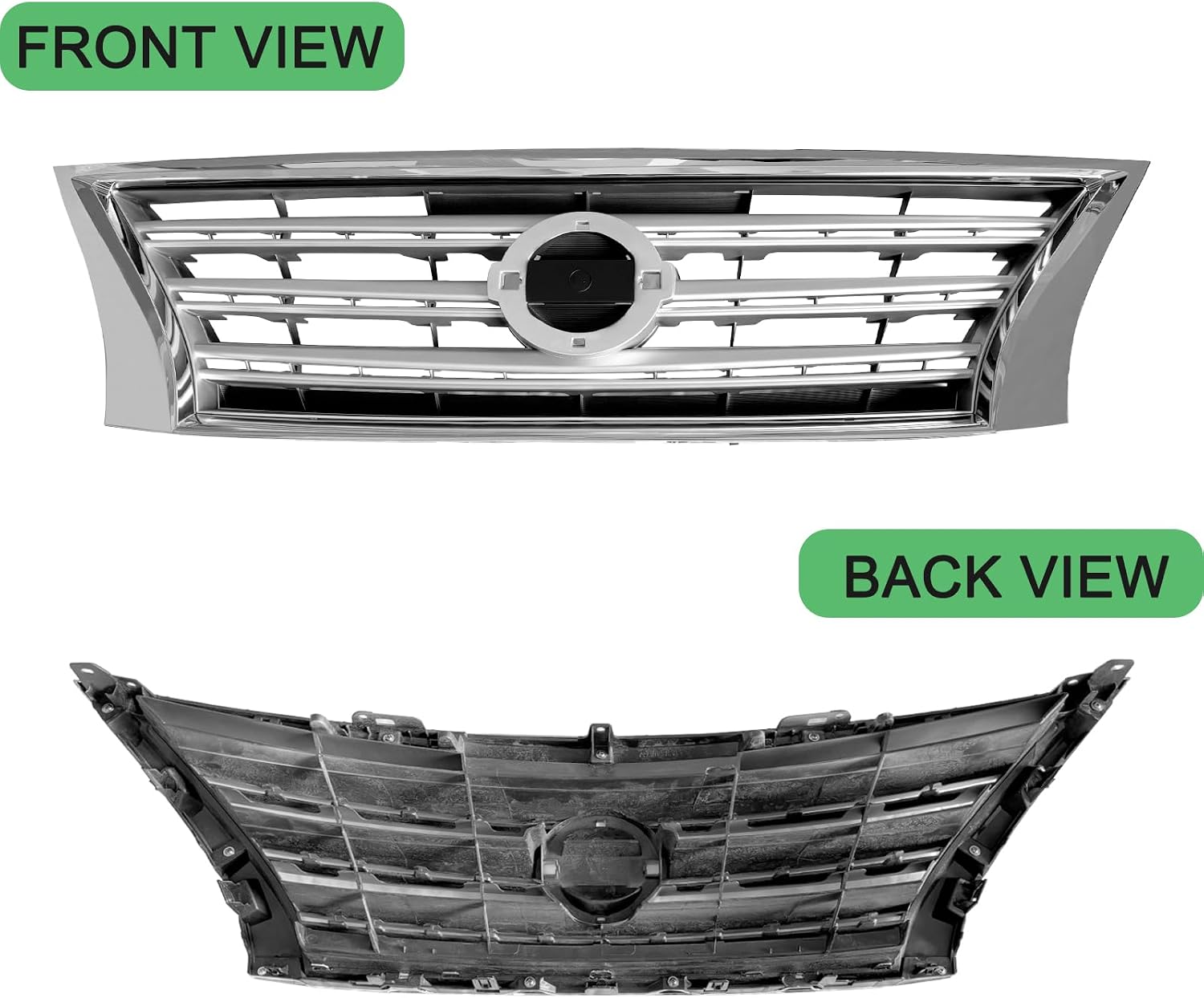 Front Bumper Grille Chrome Shell Black Insert Grill For Nissan Sentra 2013 2014 2015 NI1200252 623103SH0A
