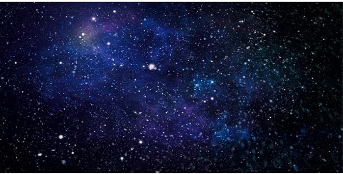 AWERT 30x12 inches Galaxy Aquarium Background Blue Starry Sky Universe Space Fish Tank Background Nebula Stars Terrarium Background