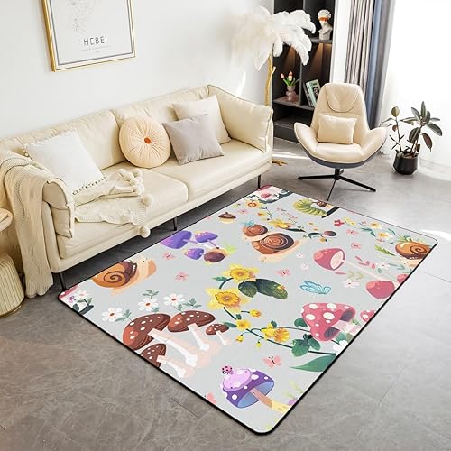 Miniatura 31 de jejeloiu Alfombras con estampado de radio Boombox para sala de estar, dormitorio, para niños y niñas, alfombra decorativa retro de 3 x 5 pies, Azul