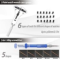Vista 2 de Kit de reparación de relojes, kit profesional de reemplazo de batería de reloj GLDCAPA, herramientas de reparación de relojes con estuche
