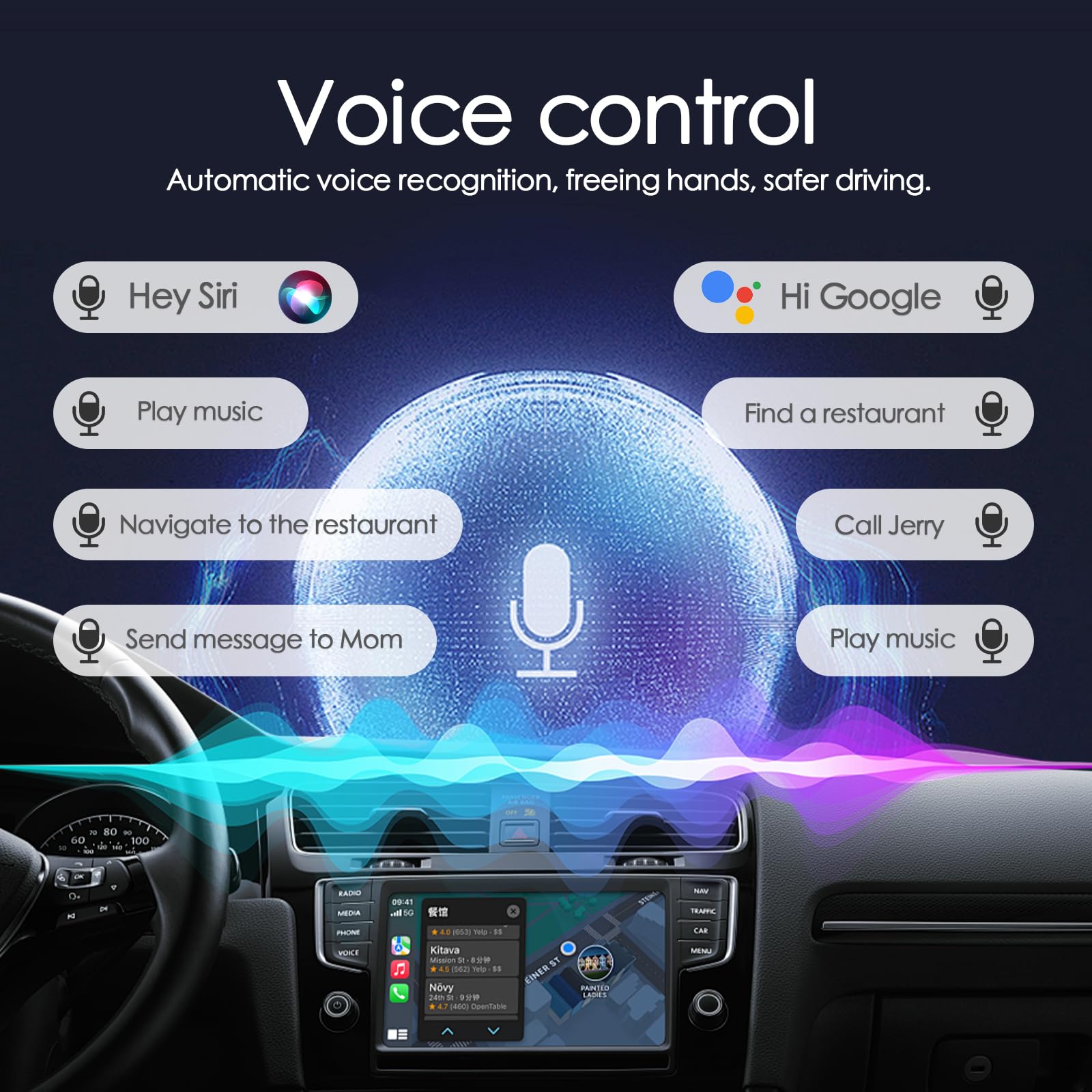 Adaptateur CarPlay Sans Fil 2-en-1 - Plug And Play Pour Voitures Avec CarPlay/Android Auto - Compatible IPhone IOS 10+