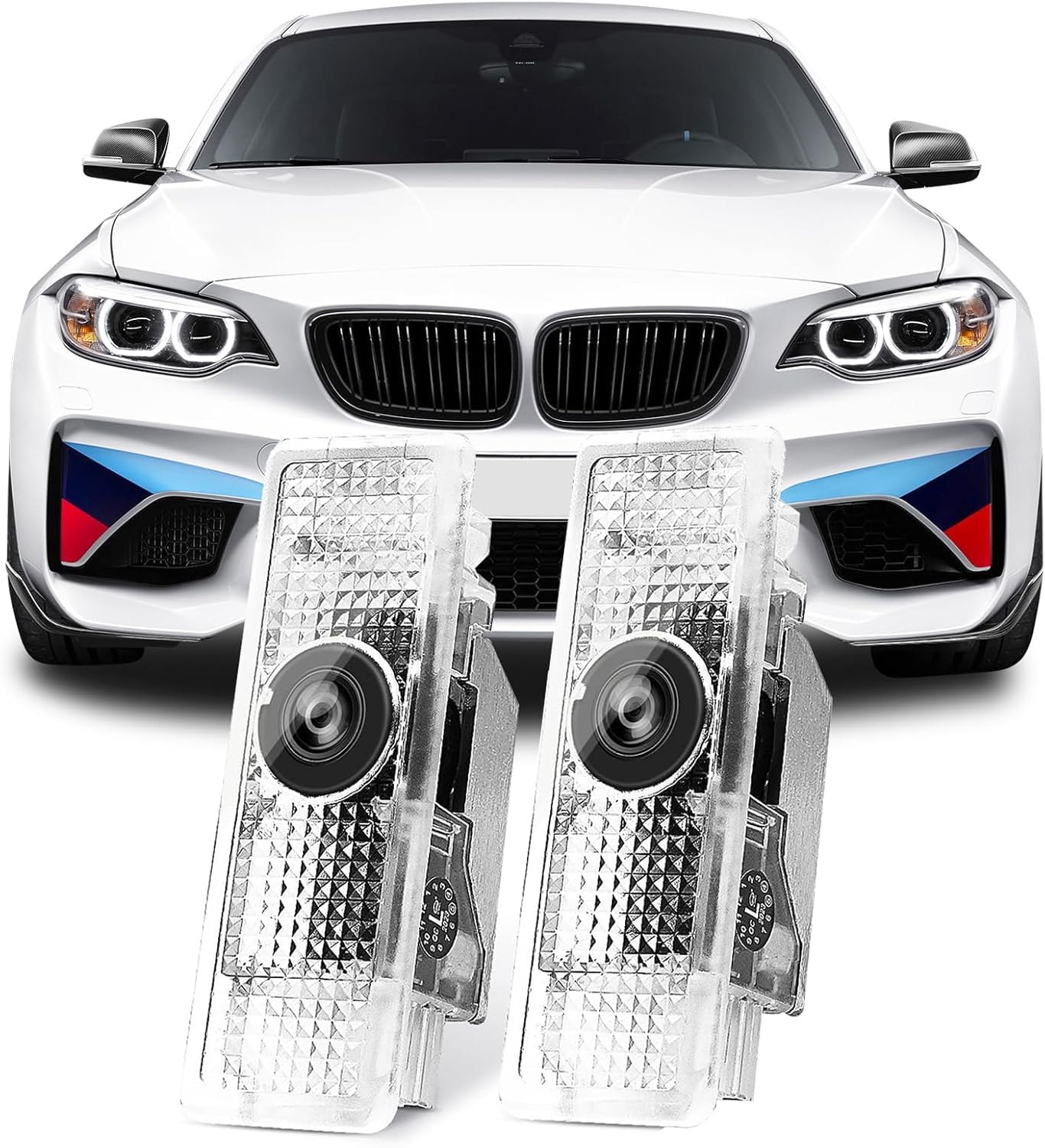 Türlicht LED Laser Logo Projektor Kompatibel mit BMW Einstiegsbeleuchtung Lampe, 2 Stk (Originales Emblem)