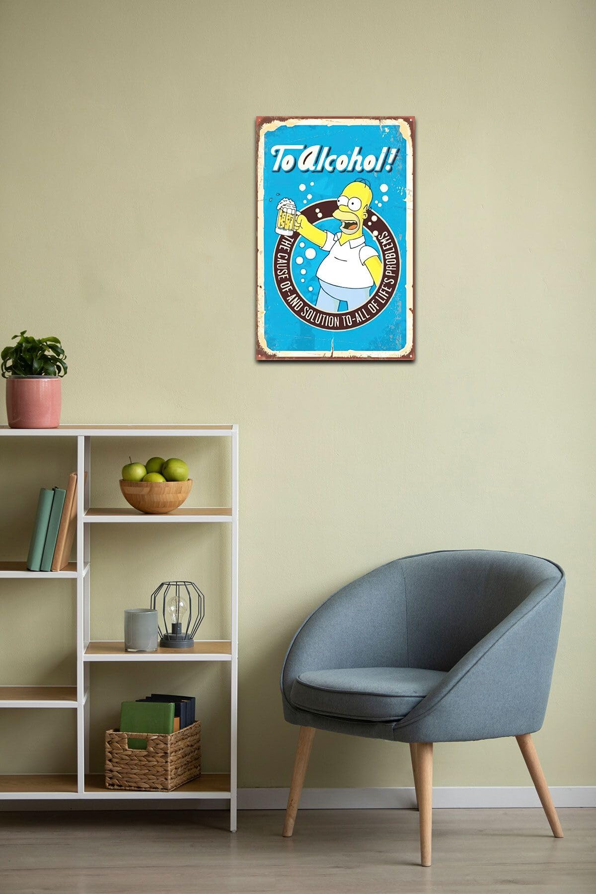 Dekolia Kuşe Kağıt Duvar Posteri Simpsonlar Retro Vintage Drtr0039