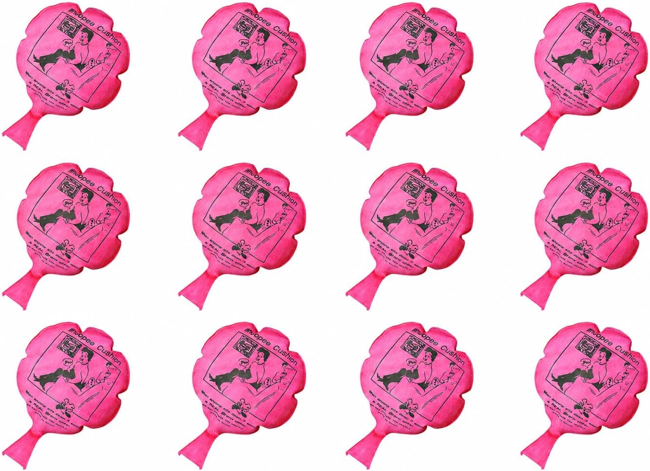 Fun Express Whoopee Cushion Pack - Classic Gag Toy for Practical Jokes - Ideal Party Favors for Kids - Perfect for Birthdays Events & Gatherings Fun and Hilarious Entertainment Multicolor - 12 Pieces