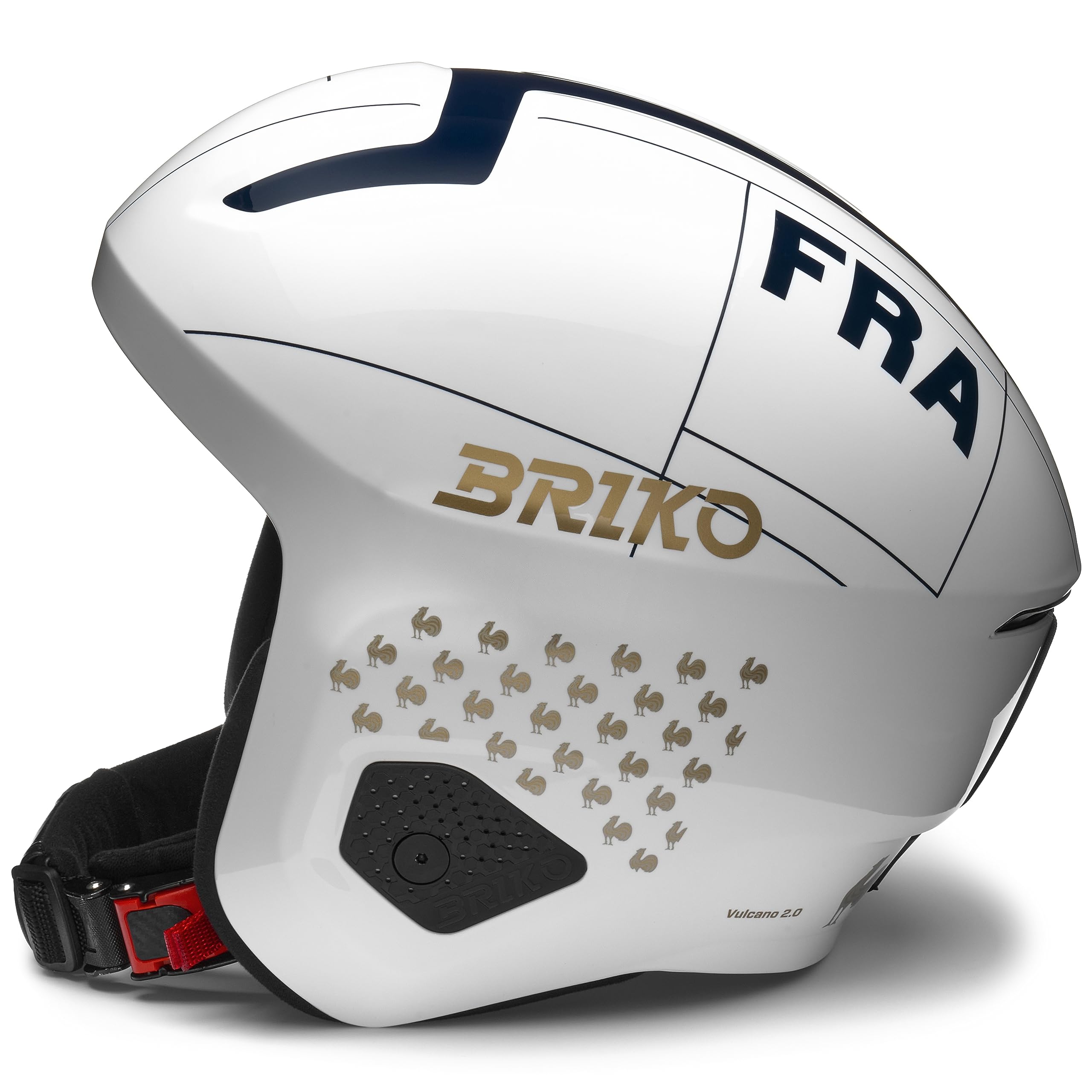 Briko Vulcano 2.0 France, Helmet Unisex Adulto, Bianco, XS