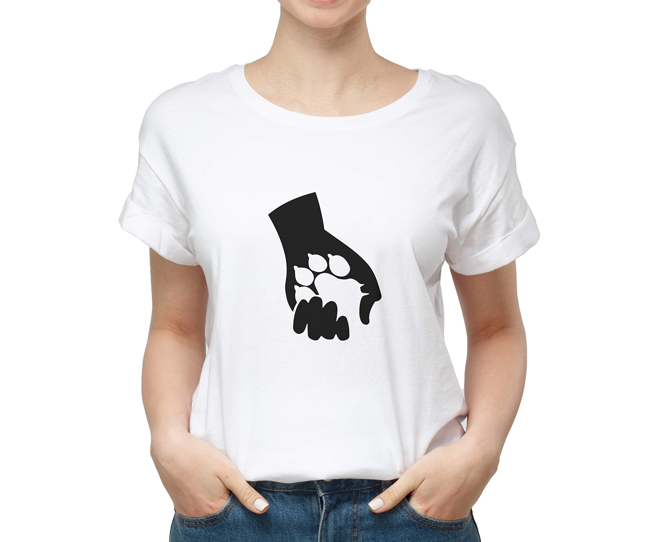 Volume 9 Dog Shake Hand 100% Cotton Round Neck Graphic Printed T Shirt for Men Women,Dog lovert Shirt, Dog Pattern t Shirt, Pet Lover t Shirt. White (B0C6B6691V) Amazon Price History, Amazon Price Tracker