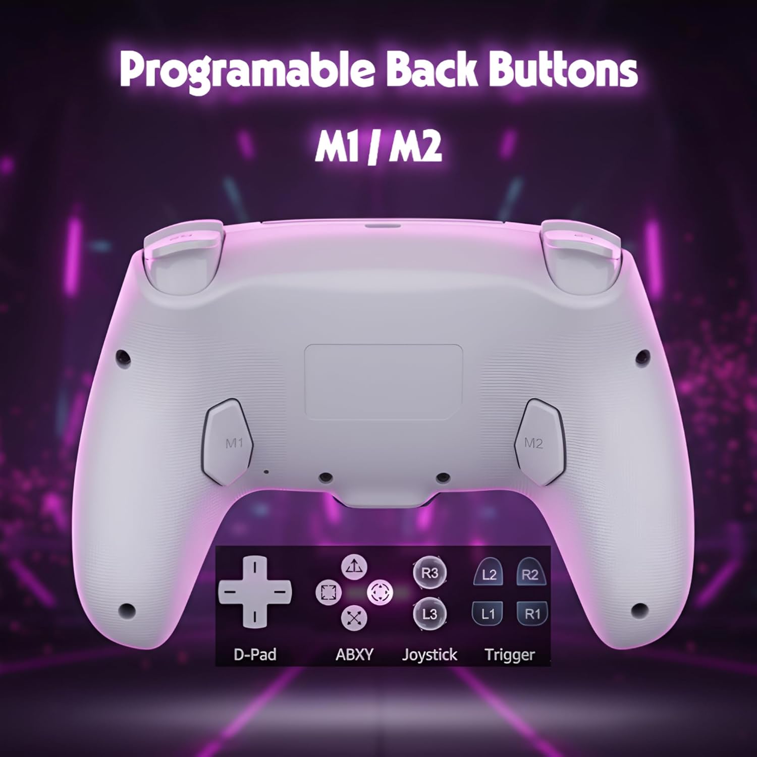FLUY-E RGB Wireless Controller for PS5/PC – Compatible with PS5, PS5 Slim & PS5 Pro, Hall Effect Joysticks and Triggers, Dual Vibration, Six-Axis Sensor, Touch Panel, Turbo & Programmable Buttons, Ergonomic Design
