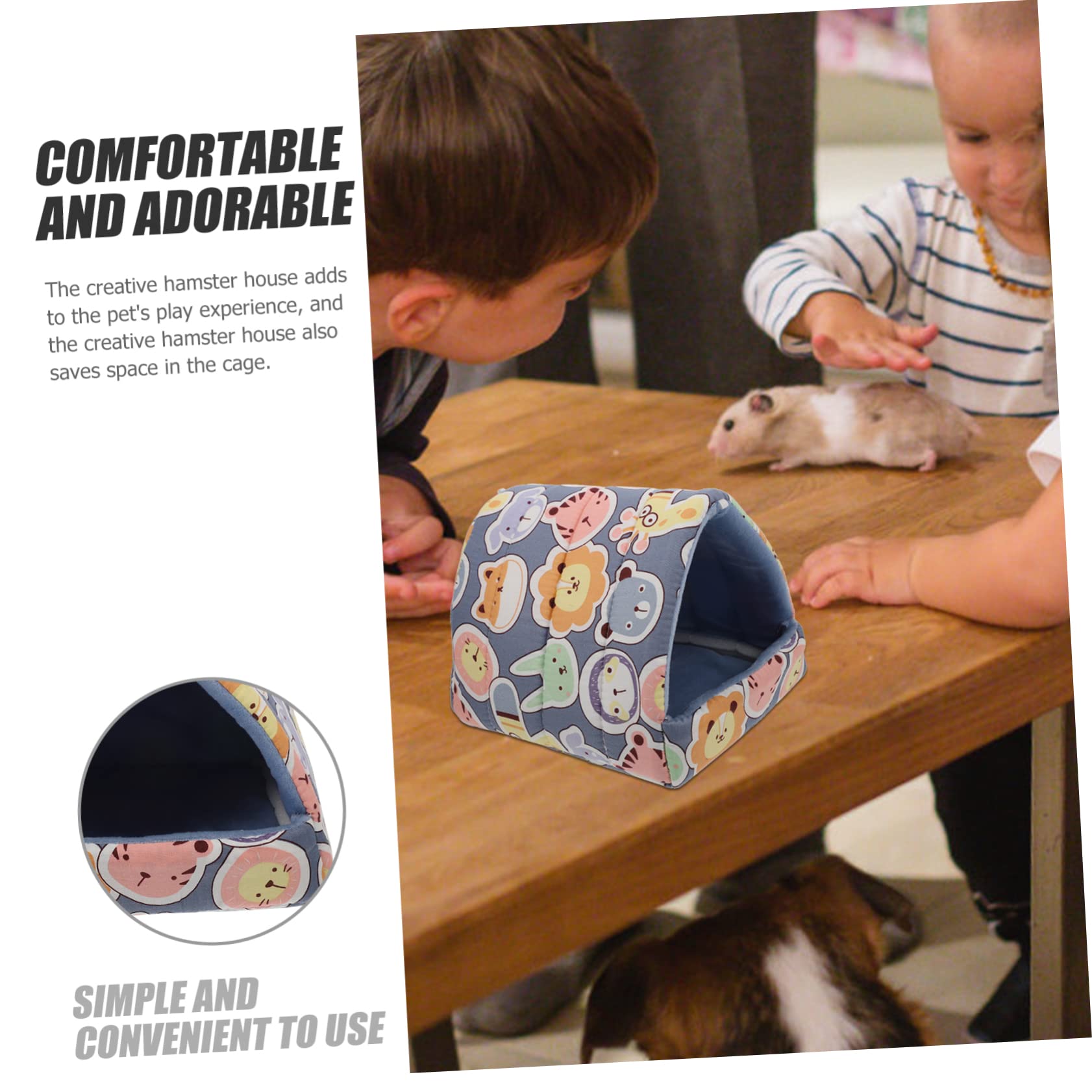VANZACK 4piezas Cama Acogedora para y Hámsters De Aislante para Pequeñas para Chinchillas y Roedores Lavable y