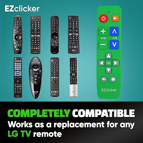 Miniatura 7 de LG TV Remote  Control remoto de TV con botón grande solo para todos los televisores LG (verde) simplificado y fácil de usar (2 pilas AAA no