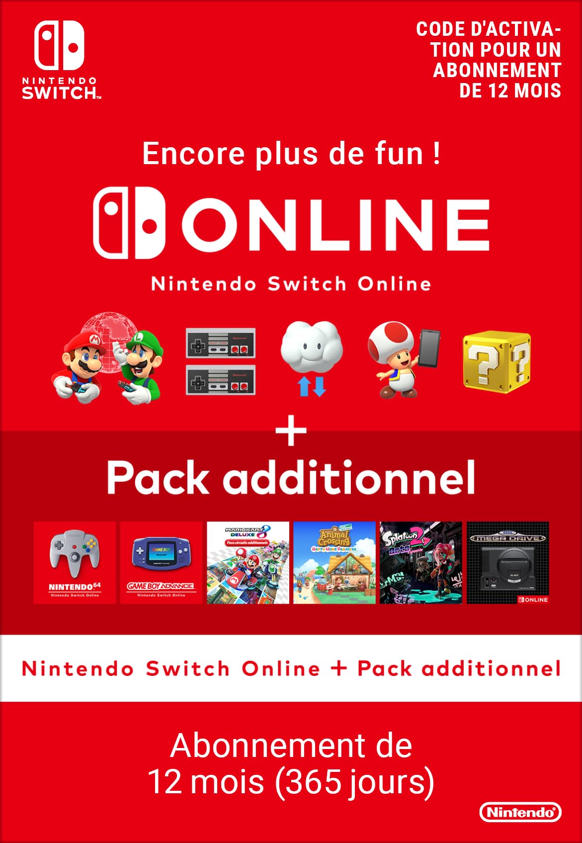 Nintendo Switch Online + Expansion Pack (Individual Membership) - Standard | Nintendo Switch – Code jeu à télécharger