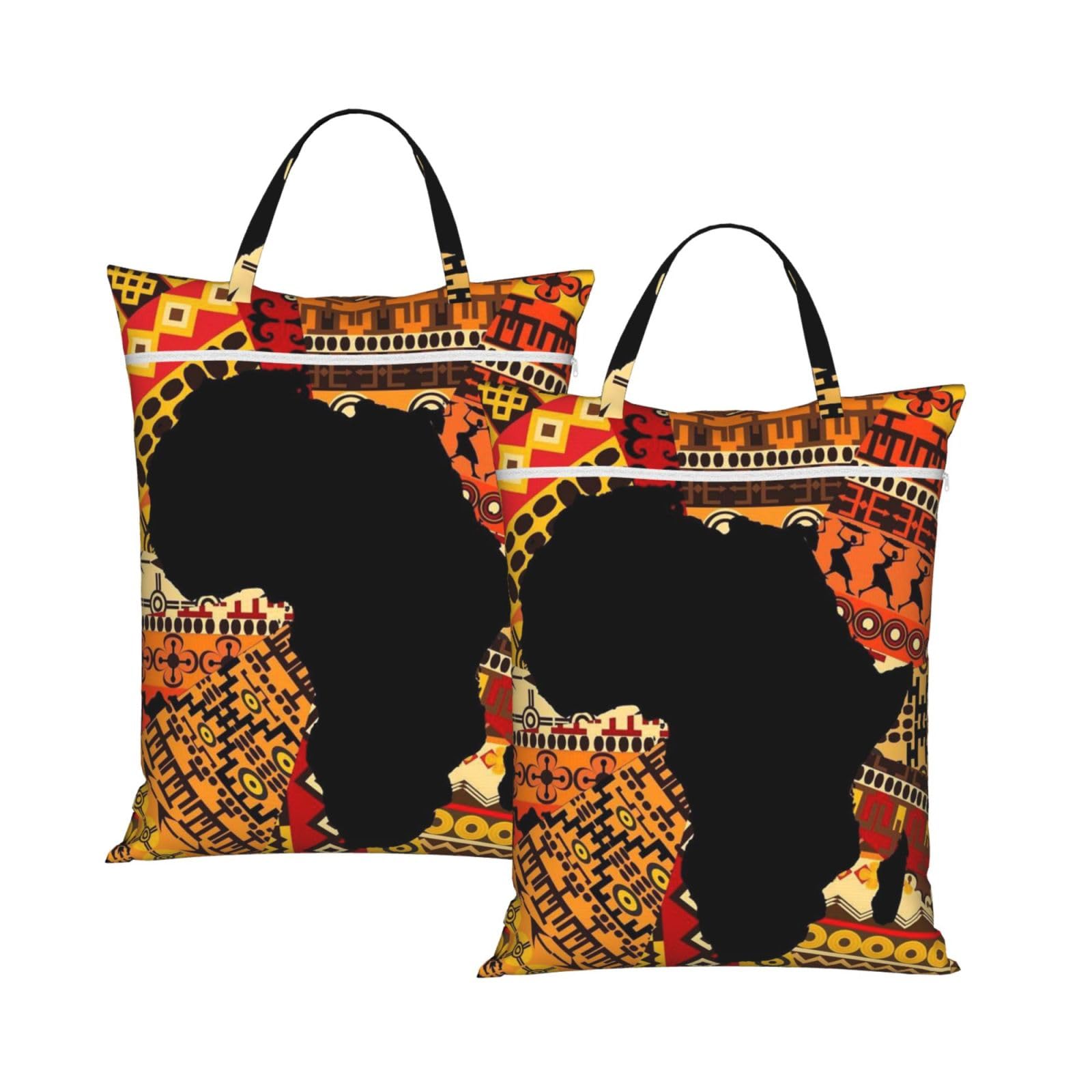 YFSGDLBN African Map Ethnic Pattern printed Travel dirty laundry bag clothes pack Storage Basket Bag