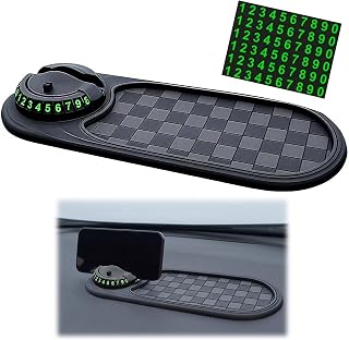 Multi-function car anti-slip mat, car stand and mat, four effects one car anti-slip mat universal phone holder, can be rotated 360°, suitable for placing mobile phones