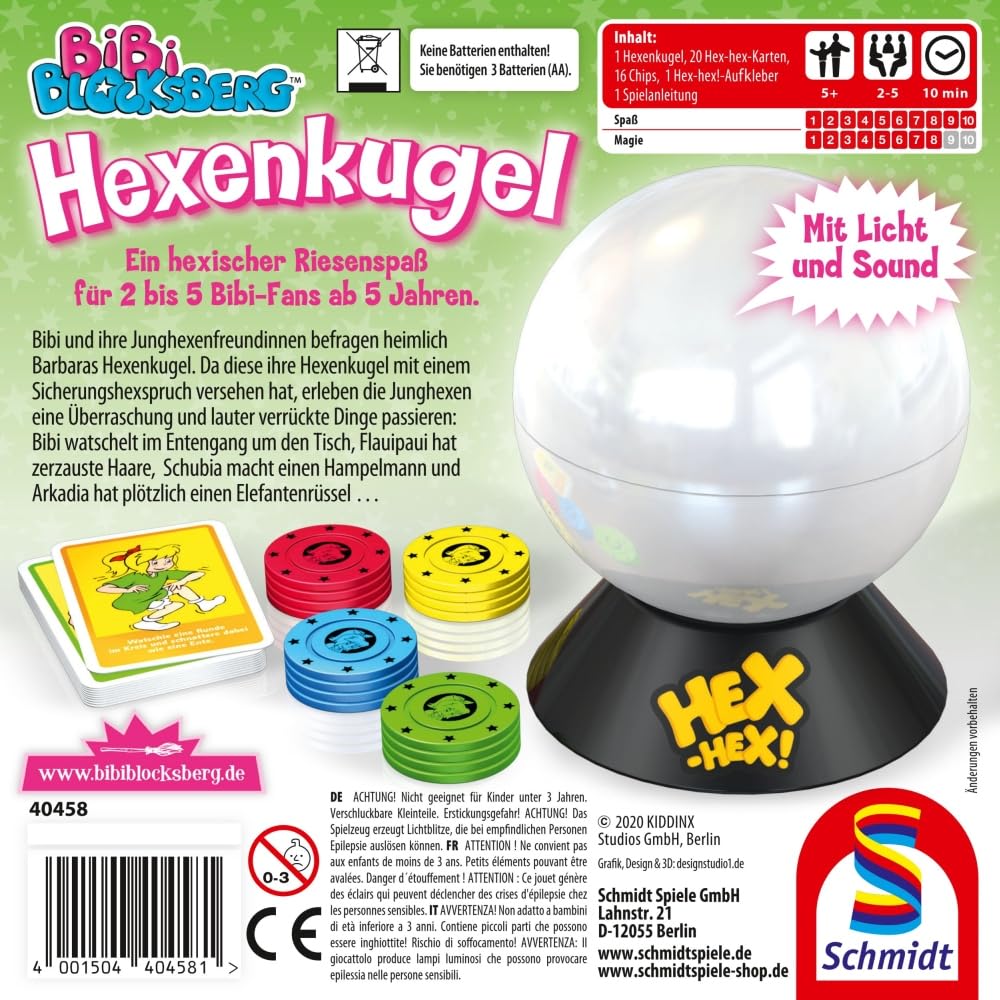 Schmidt Spiele 40458 - La Sfera Magica di Bibi Blocksberg [Lingua Tedesca]