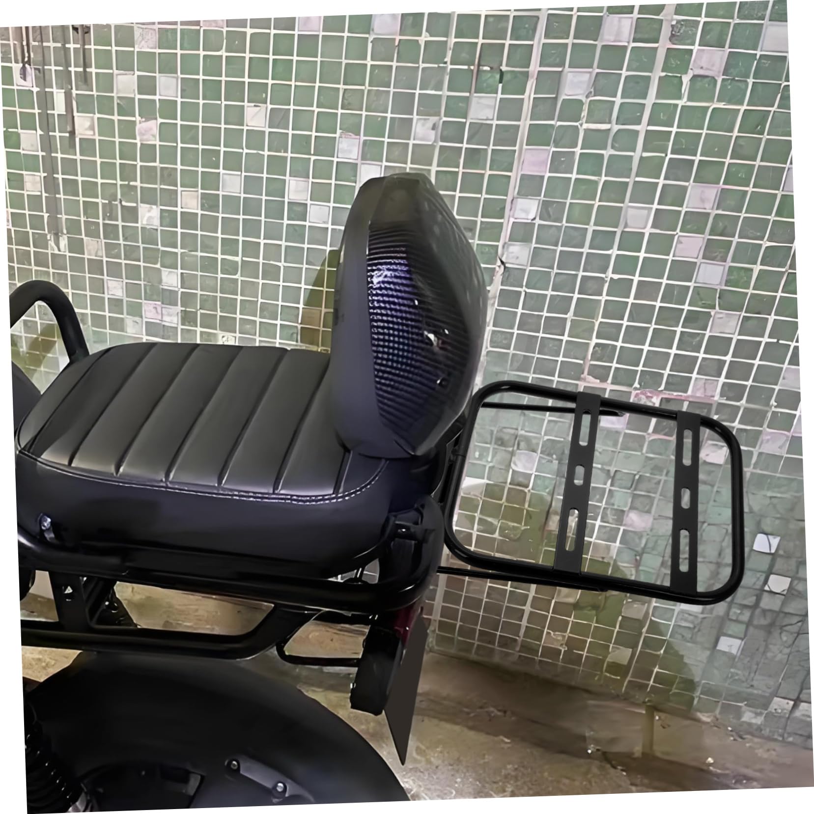 Soporte del Maletero de Hierro para Motocicleta Eléctrica Trasera | Fijación Segura, Instalación y Retirada Sencillas, Diseño Multifuncional, Mejor Aprovechamiento del Espacio