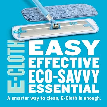 E-Cloth Deep Clean Floor Mop with Extra Replacement Head | Reusable Microfibre Flat Mop for Hardwood, Laminate, Tile, Vinyl and Stone Floors