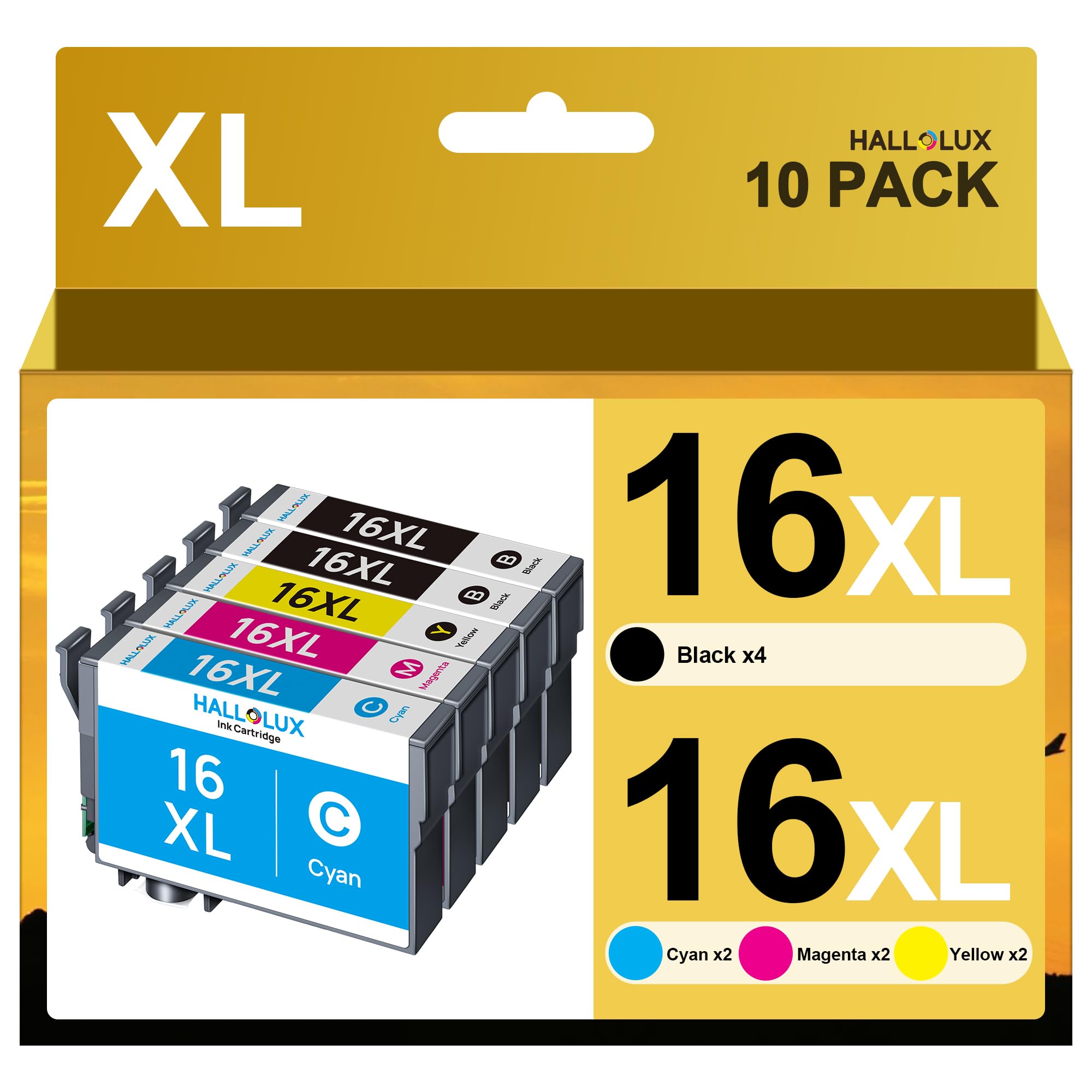 16XL Multipack Kompatibel für Epson 16XL Multipack,10er-Pack | Kompatibel für Epson 16XL für Epson WF 2630 Patronen für WF-2760 WF-2750 WF-2660 WF-2650 WF-2540 WF-2530 WF-2510