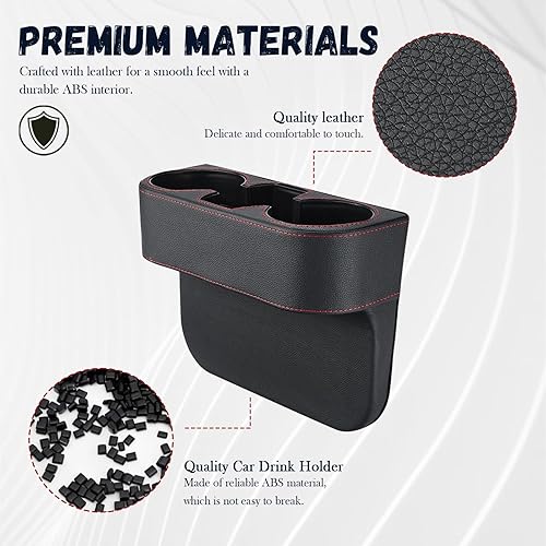 Miniatura 3 de Expansor de portavasos de automóvil, organizador multifuncional para asiento lateral con soporte para teléfono y soporte para bebidas, organizador