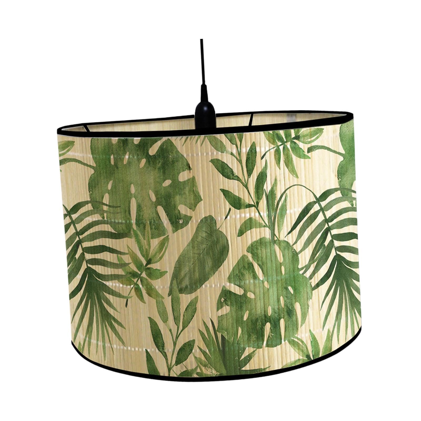 MERISHOPP®Drum Print Lamp Shade Wicker Lamp Shade for Pendant Light, Living Room Hotel A|Home & Garden | Lamps, Lighting & Ceiling Fans | Lamp Shades-image-20