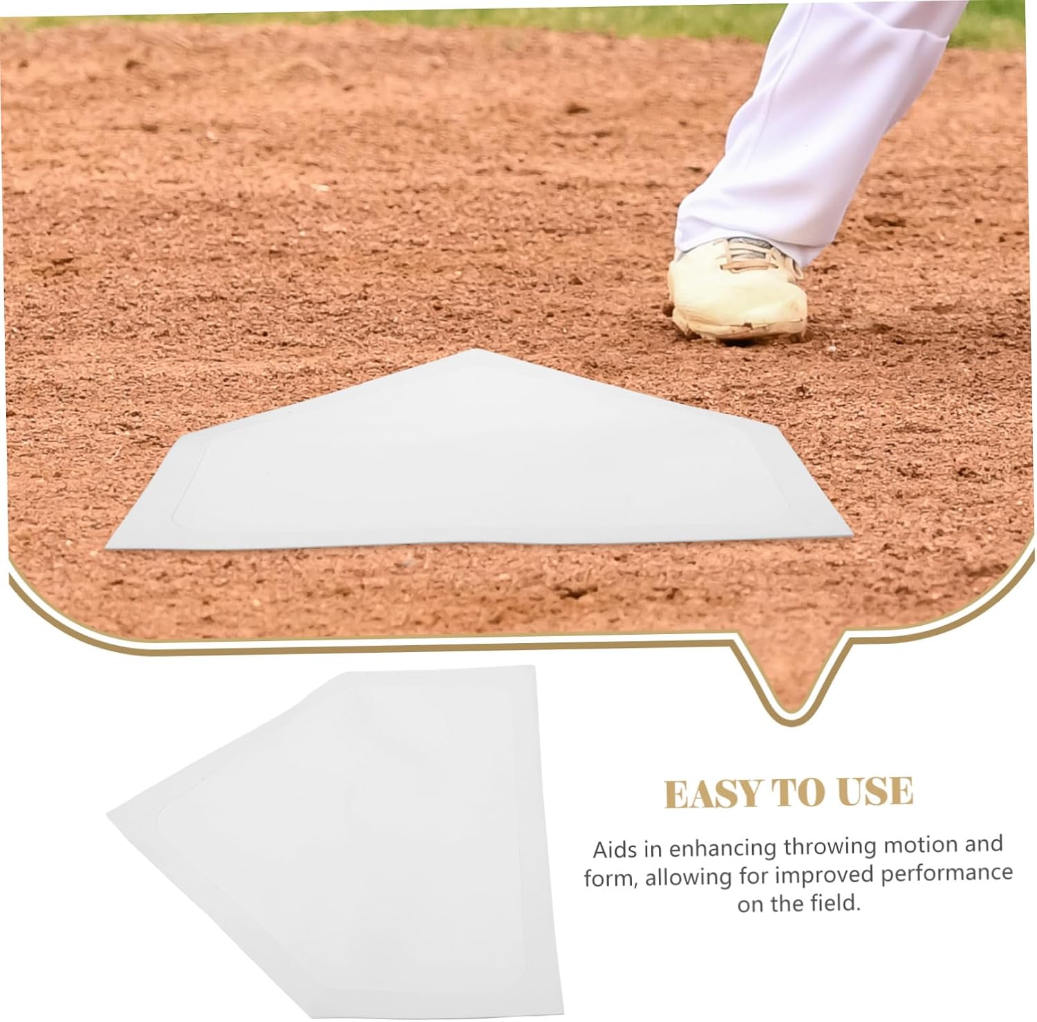 YARNOW Baseball Training Board Home Plate Training Baseball Plates Pitcher Markers Sports Durable TPE Material