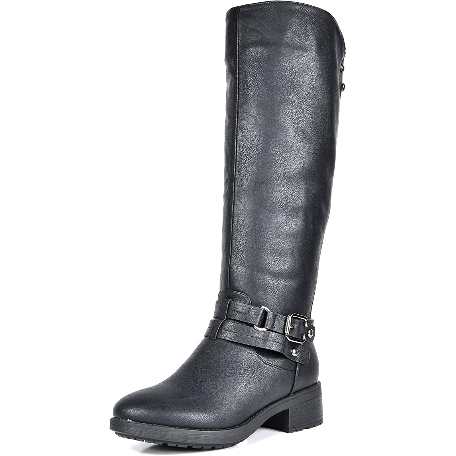 DREAM PAIRS Dames kniehoge laarzen - Classic Comfort, maat 5, zwart, DWUMKB2539