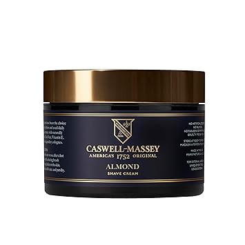 Caswell-Massey Heritage Almond Shave Cream, Natural Mens Shaving Cream for Smooth Beard Shaving, Soothing for Sensitive Skin, USA Made, 8 Fl Oz