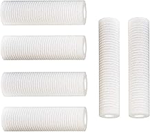 CFS 6 Pack Grooved Sediment Melt Blown Water Filter Cartridges Compatible with Aqua-Pure AP110, WHCF-GD05, Watts FPMBG-5-975 Model Whole House Replacement Filter Cartridge 5-Micron 10" x 2.5"