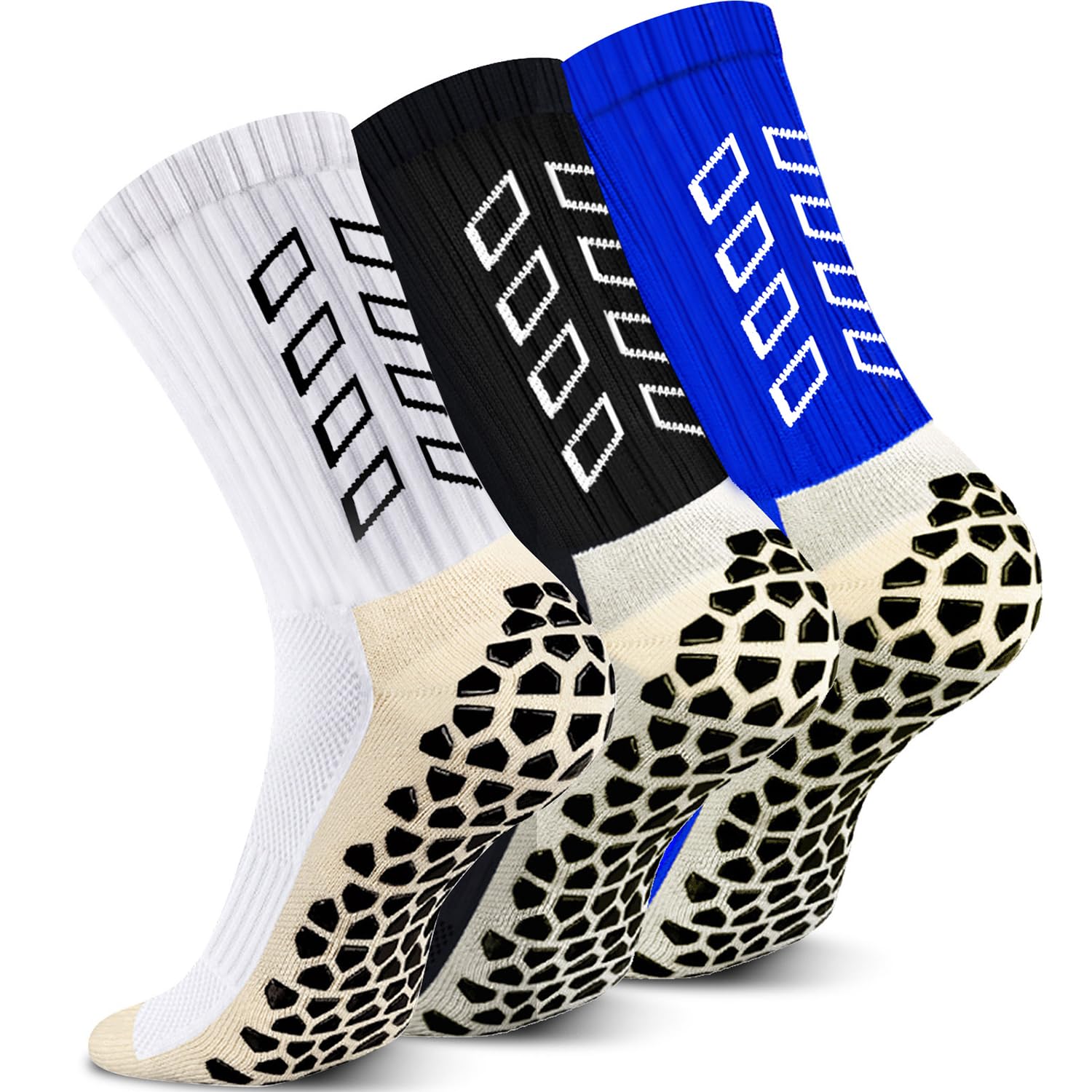 ENONEO Calze Calcio Antiscivolo Uomo 37-45 Calze Antiscivolo Calcio Anti Vesciche Addensare Cotone Calzini Sportivi Donna Traspirante Calzini Grip Calcio per Ciclismo Trekking