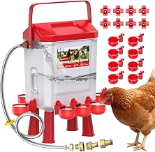 Automatic Chicken Drinker, 10 Litres with Feet, 8 Bowls, Controlled Filtered Float