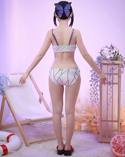 Miniatura 3 de FCCAM - Traje de baño Ganyu de anime Ganyu, traje de baño hueco de una pieza para mujer, traje de baño elástico