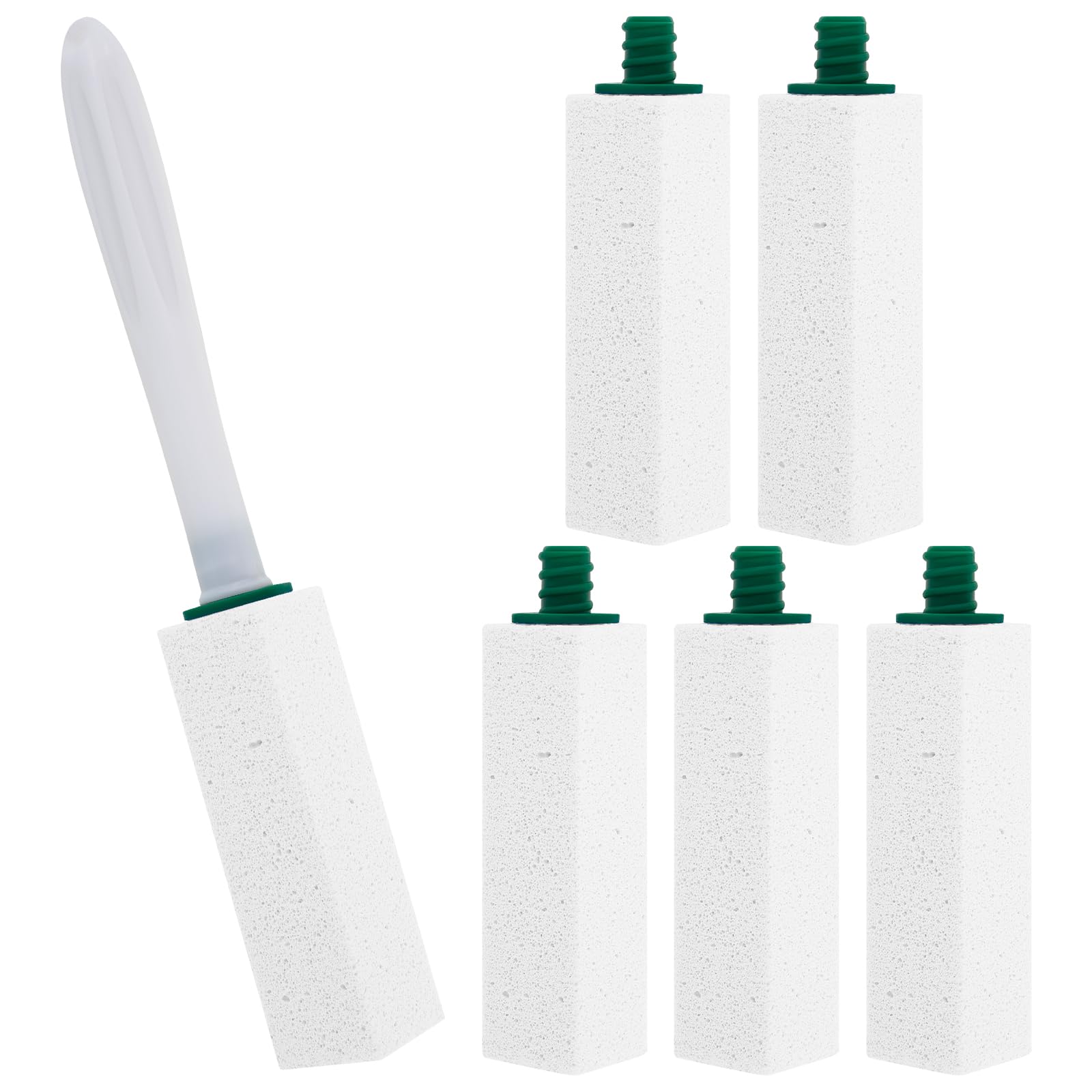 Nihuifdpy White 6Pcs Pumice Stone For Toilet Bowl Cleaning, Scouring Stick Remove Toilets Bowl Hard Water Rings, Toilet Cleaner Limescale Remover, Calcium Buildup And Rust For Cleaning Toilets, Bathroom, Pool(White)