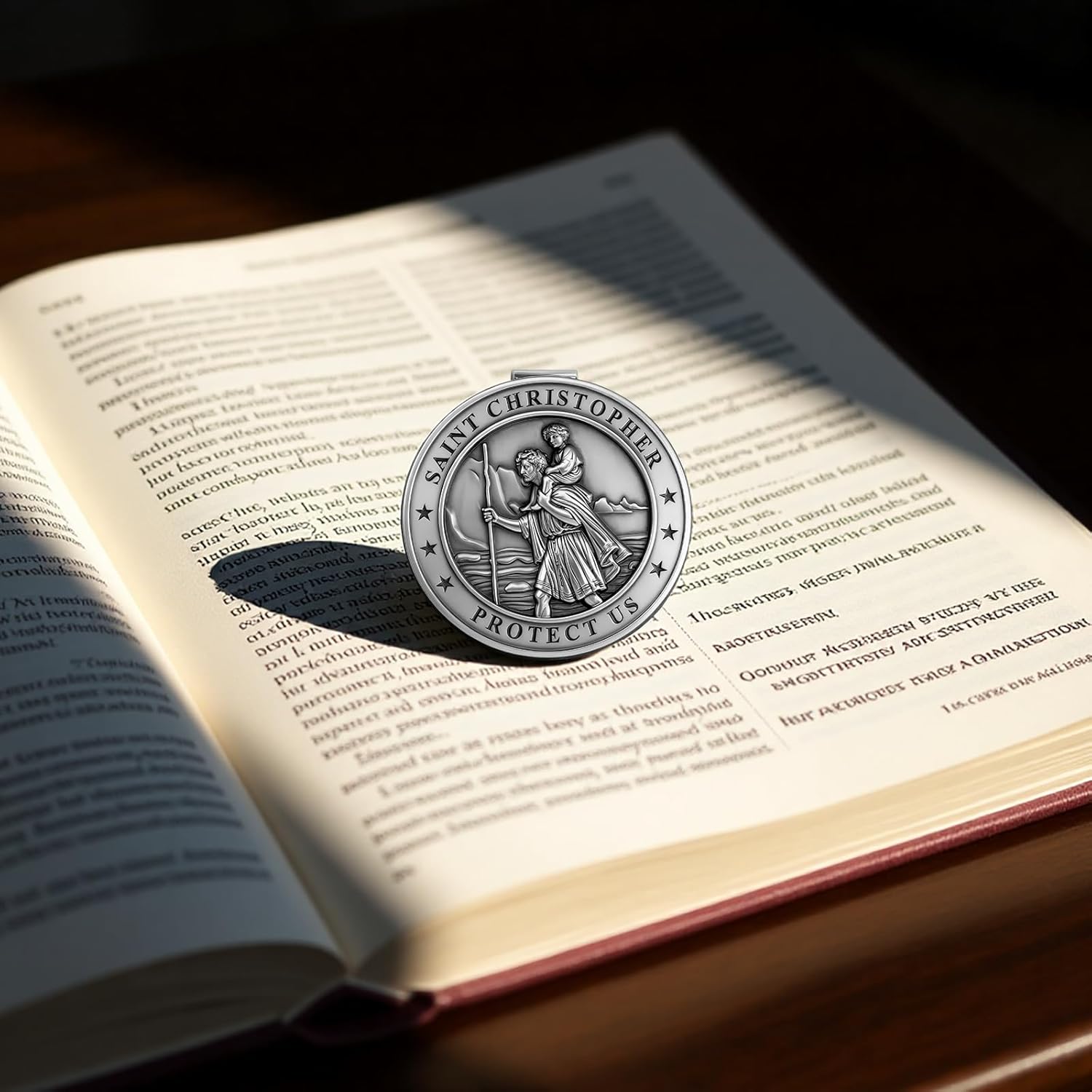 Saint Christopher Visor Clip, Metal St. Christopher Medal for Car, Talisman for Safety, Automotive Visor Accessories, Gift for Drivers, Families, Friends - Image 7