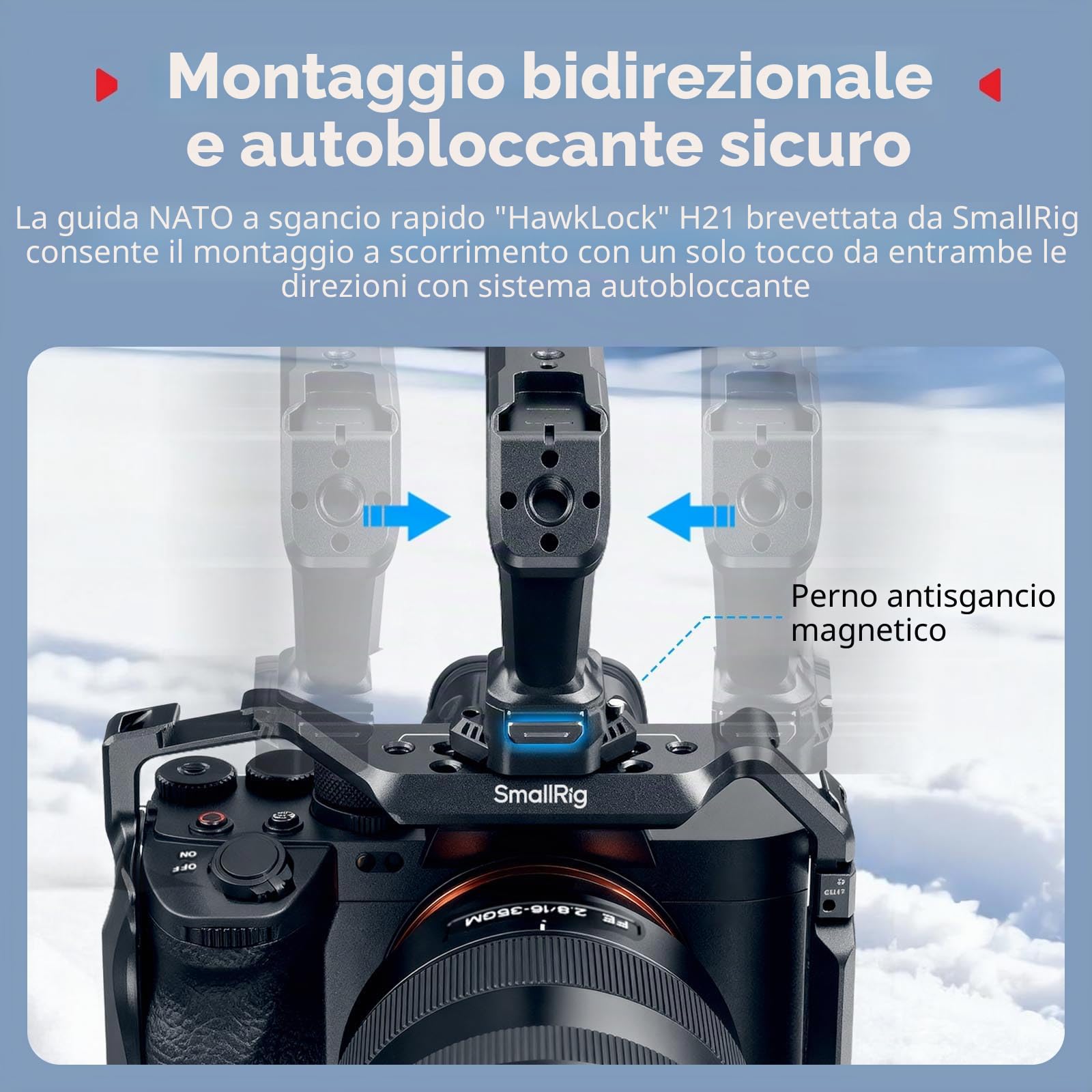 SMALLRIG Maniglia QR NATO/per ARRI 1/4" 15kg-5632